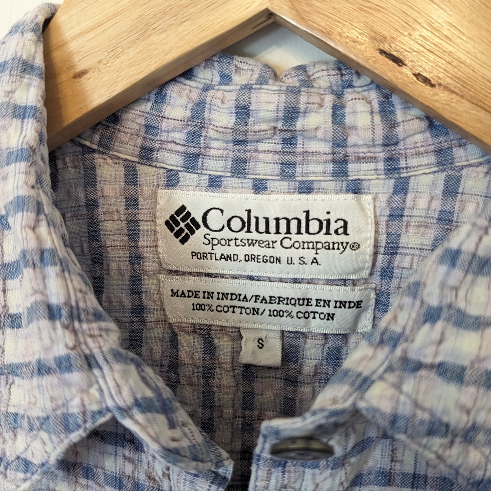 Columbia | S | Button Front Lavender + Blue Button Front Top - Picture 7 of 9
